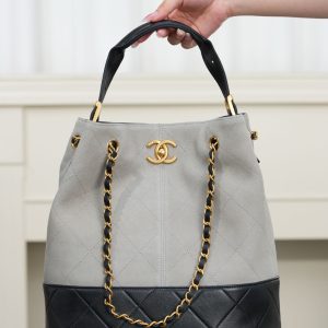 香奈儿 25a 高级手工坊系列拼色水桶包