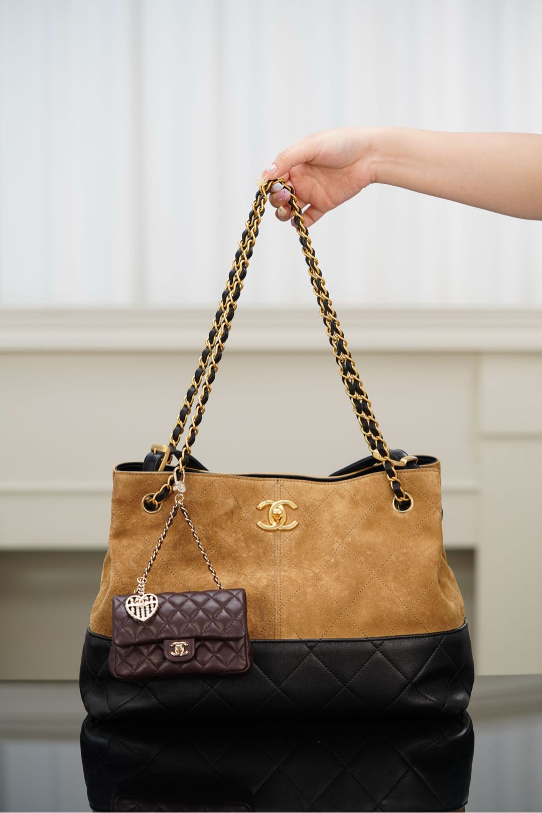 香奈儿 25a 高级手工坊系列全皮 hobo 托特包