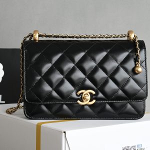 The brand new version of the small gold ball double chain WOC is back with a bang!