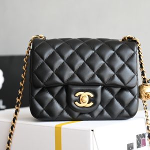 Chanel [Upgraded Version] Gold Ball Flap Bag Gold Ball Adjustable Buckle Square Bag