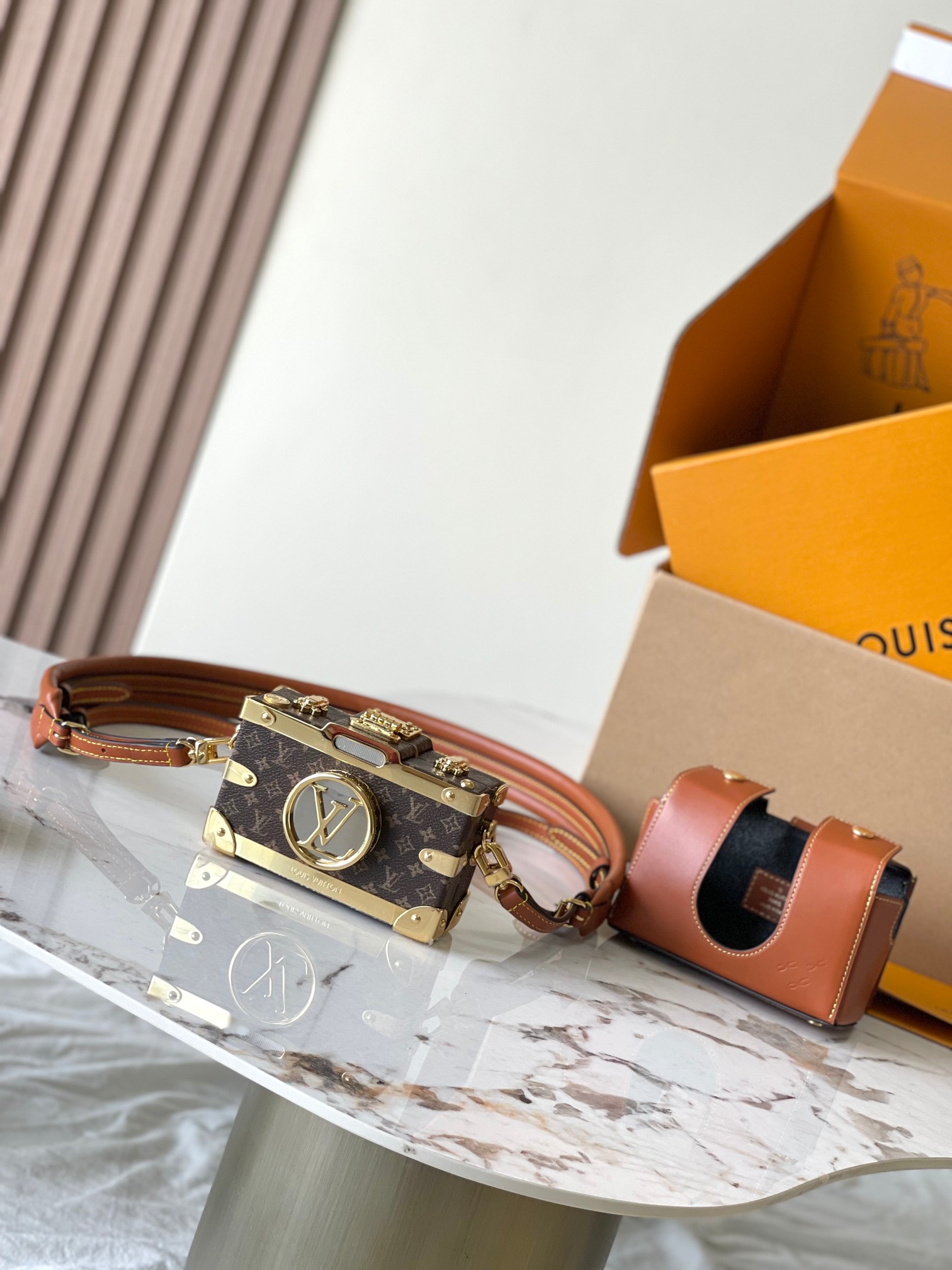 Monogram塗層帆布小牛皮箱-M47116 - 이미지 2