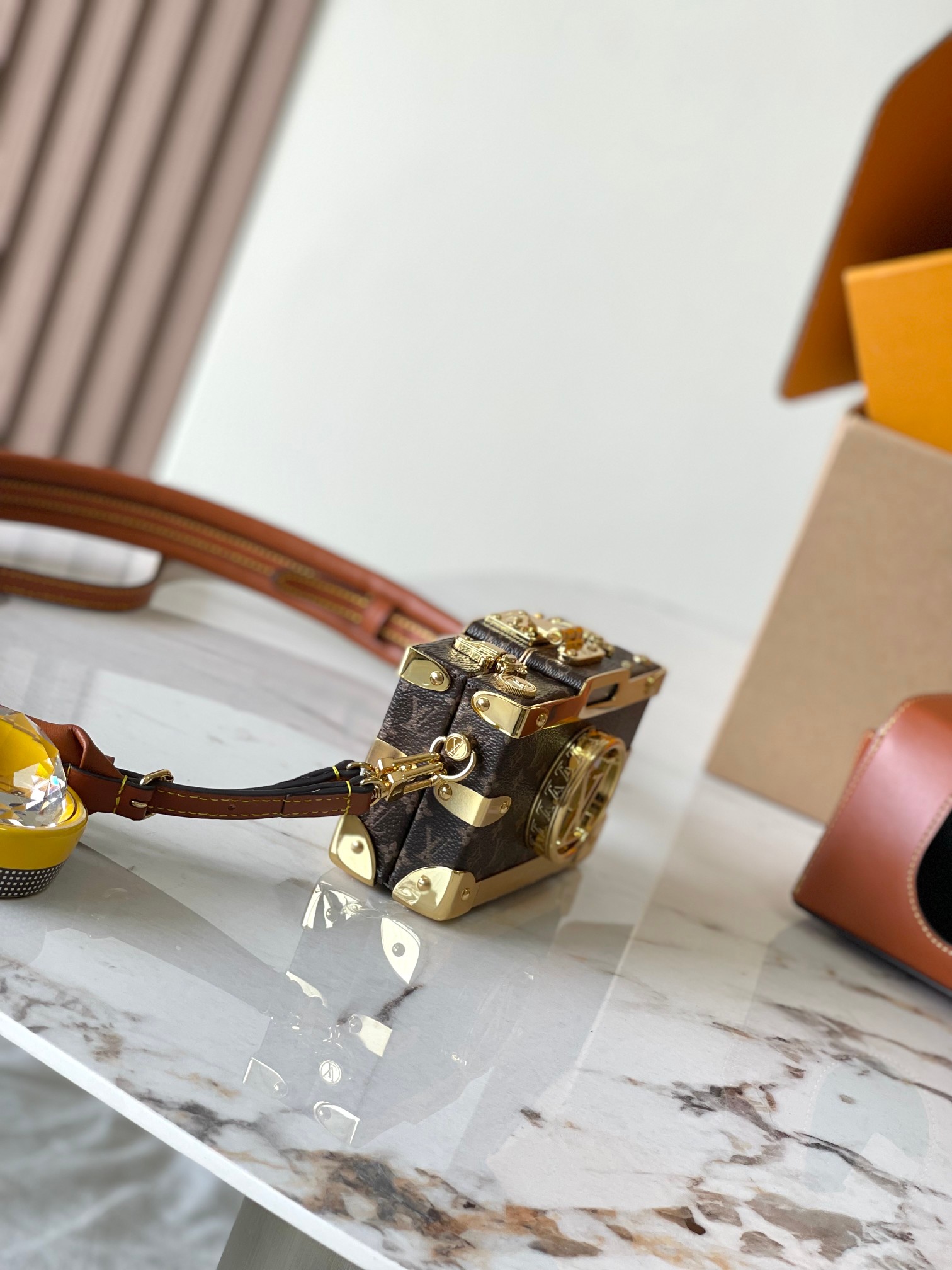 Monogram塗層帆布小牛皮箱-M47116 - 이미지 3