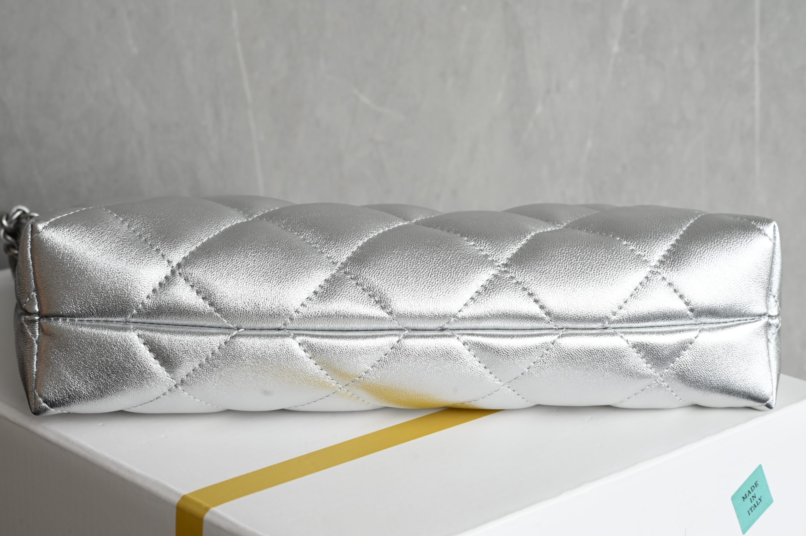 Gold Coin Chain Dumpling Bag, Silver - 图片 3