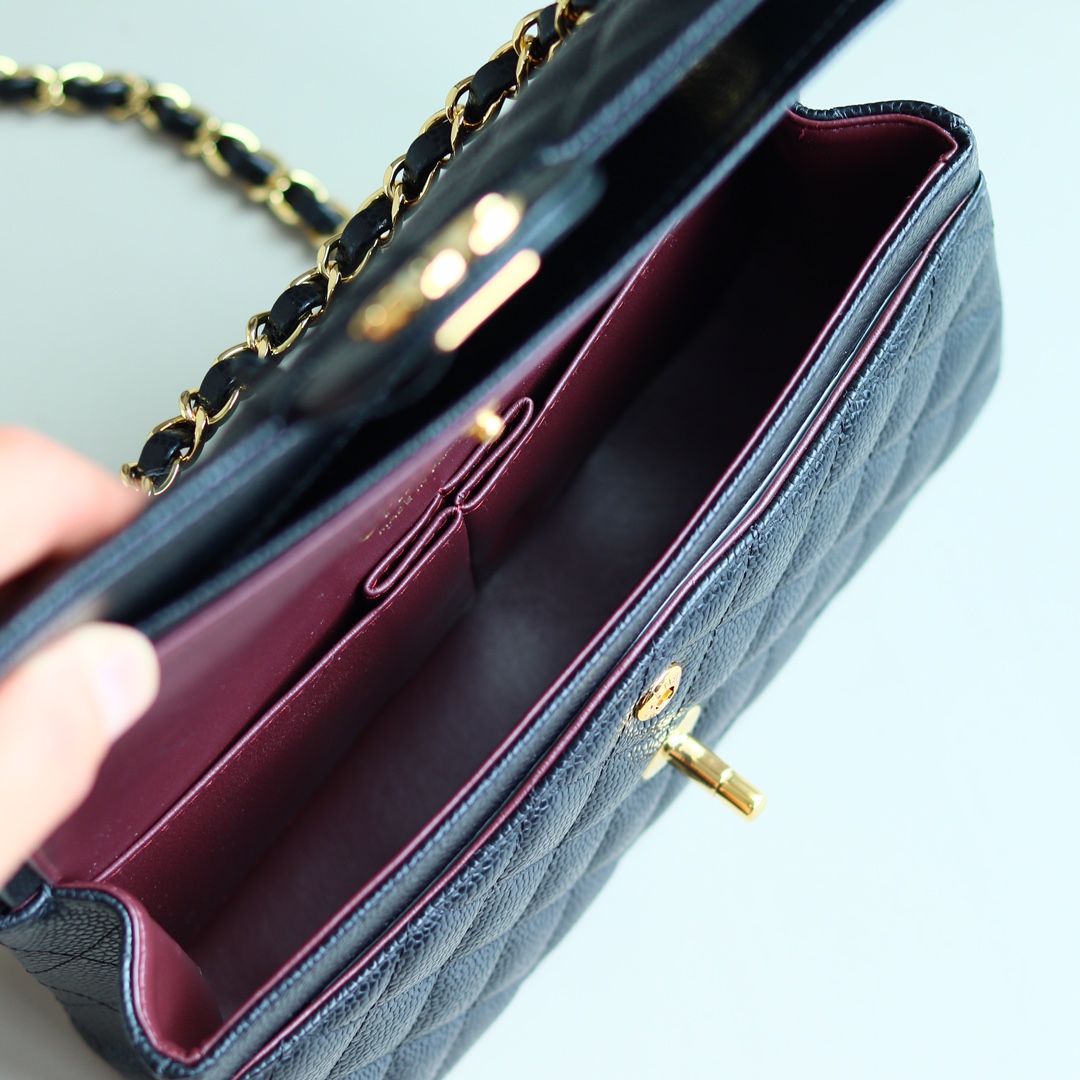 香奈儿 classic flap 小号 鱼子酱🐂