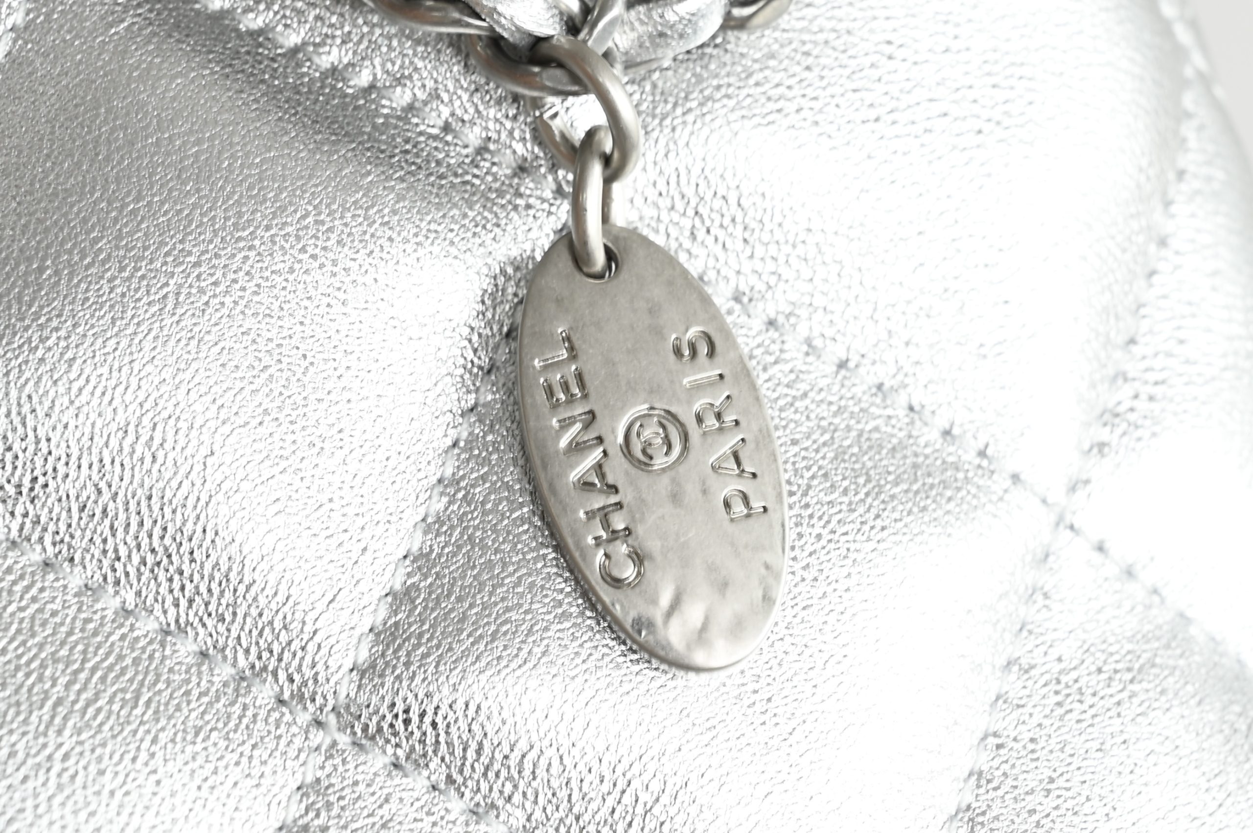 Gold Coin Chain Dumpling Bag, Silver - 图片 7