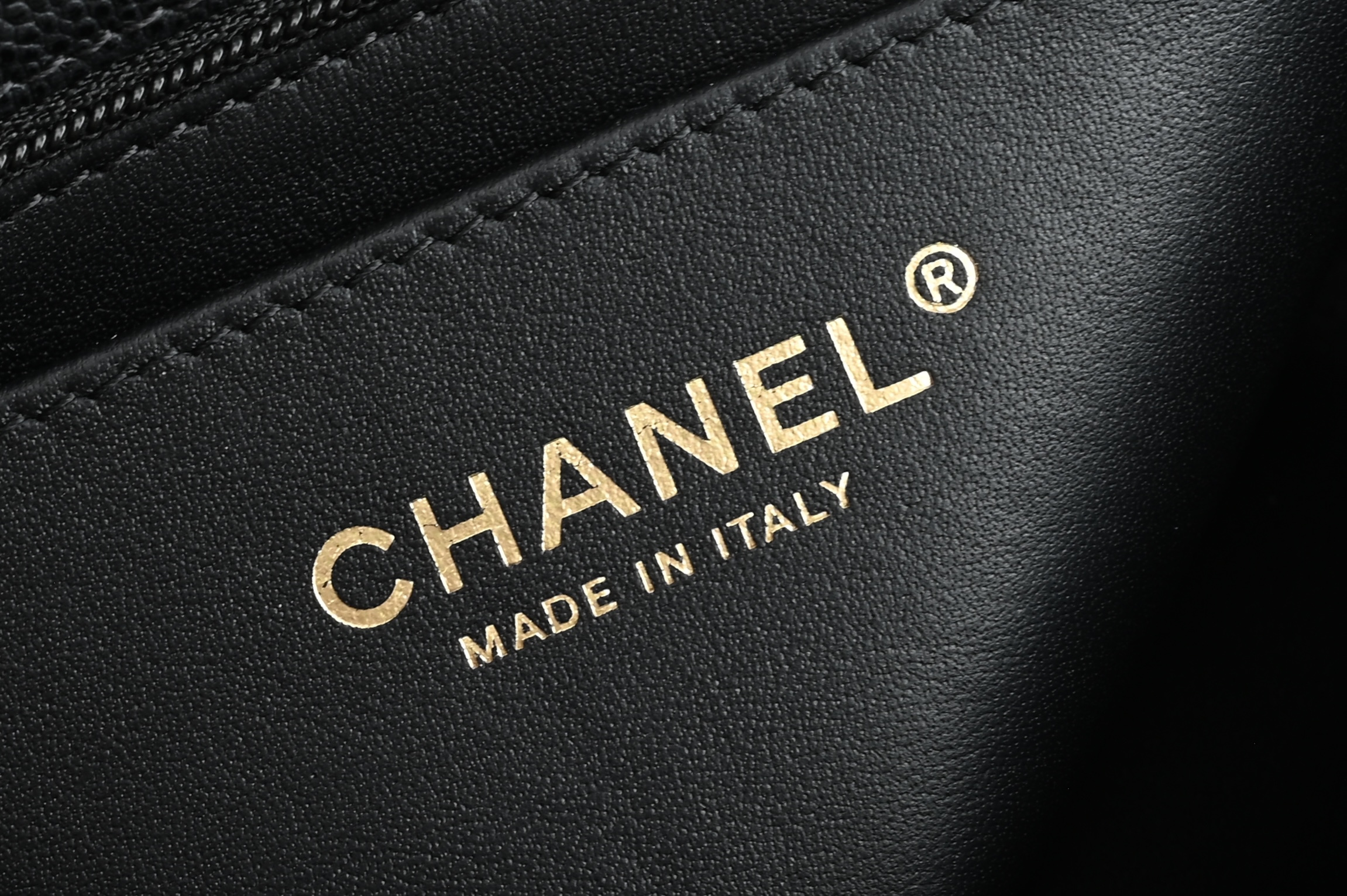 Lychee grain leather double C handle large mini bag, black - 图片 8